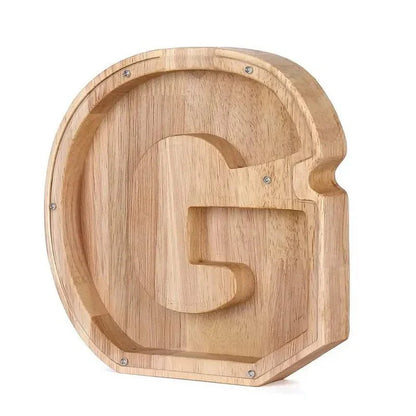 LZINA™ | Wooden Alphabet Letters 'Initial' Piggy Bank