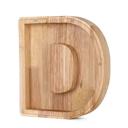LZINA™ | Wooden Alphabet Letters 'Initial' Piggy Bank