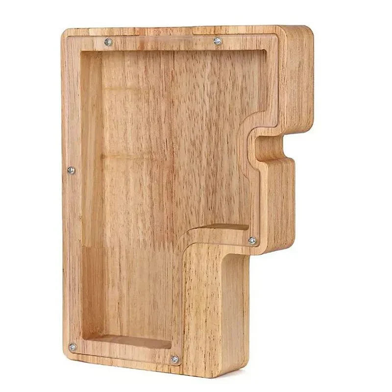 LZINA™ | Wooden Alphabet Letters 'Initial' Piggy Bank