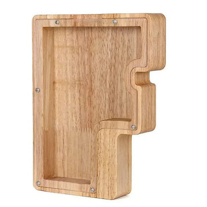 LZINA™ | Wooden Alphabet Letters 'Initial' Piggy Bank