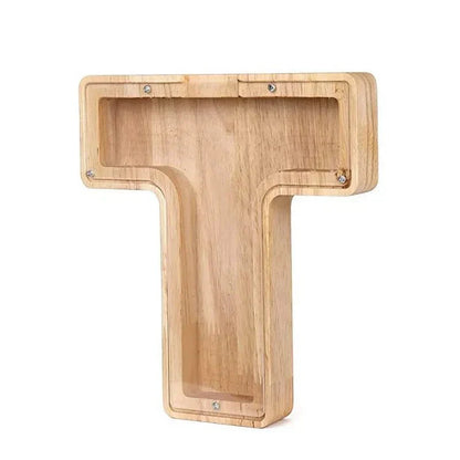 LZINA™ | Wooden Alphabet Letters 'Initial' Piggy Bank