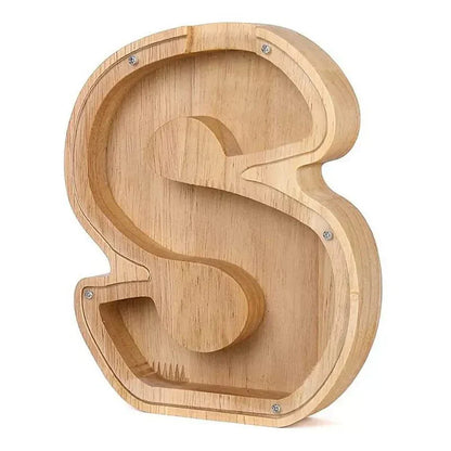 LZINA™ | Wooden Alphabet Letters 'Initial' Piggy Bank