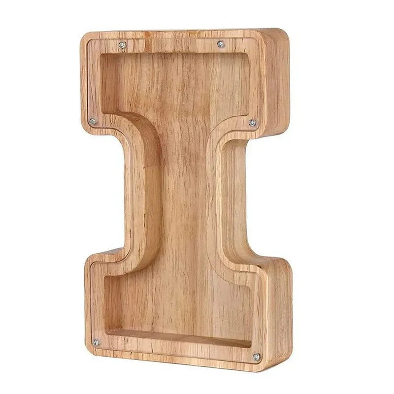 LZINA™ | Wooden Alphabet Letters 'Initial' Piggy Bank