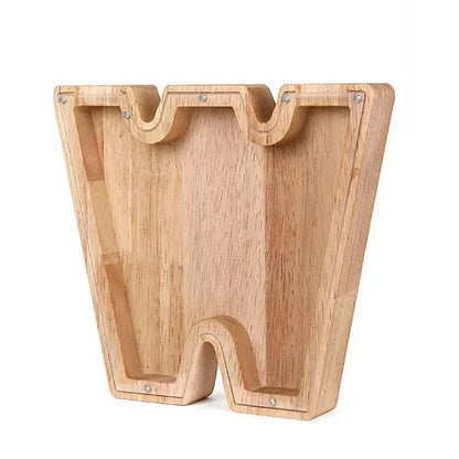 LZINA™ | Wooden Alphabet Letters 'Initial' Piggy Bank