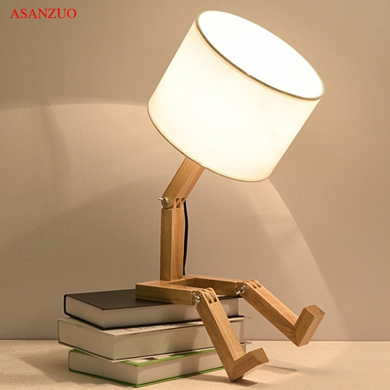 BowLift Wood Boy-Shaped LED Desk Lamp - A Stylish Desk Ornament