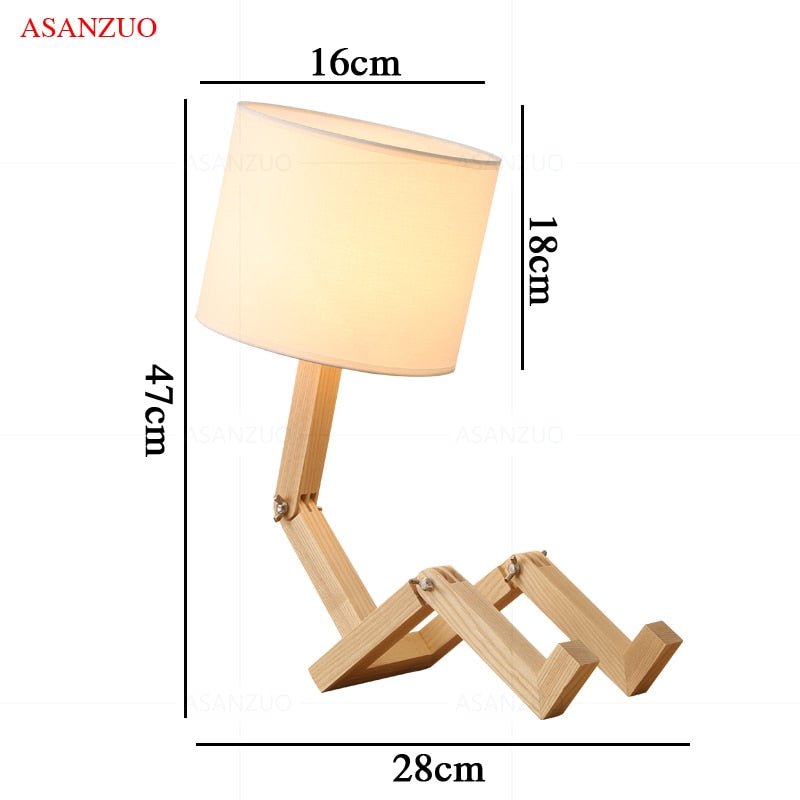 BowLift Wood Boy-Shaped LED Desk Lamp - A Stylish Desk Ornament