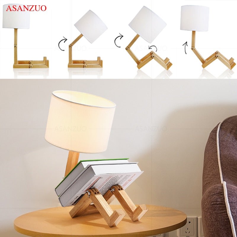 BowLift Wood Boy-Shaped LED Desk Lamp - A Stylish Desk Ornament