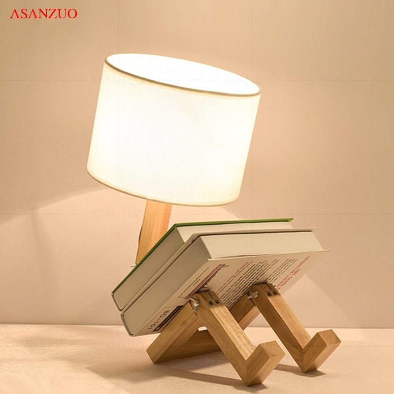 BowLift Wood Boy-Shaped LED Desk Lamp - A Stylish Desk Ornament