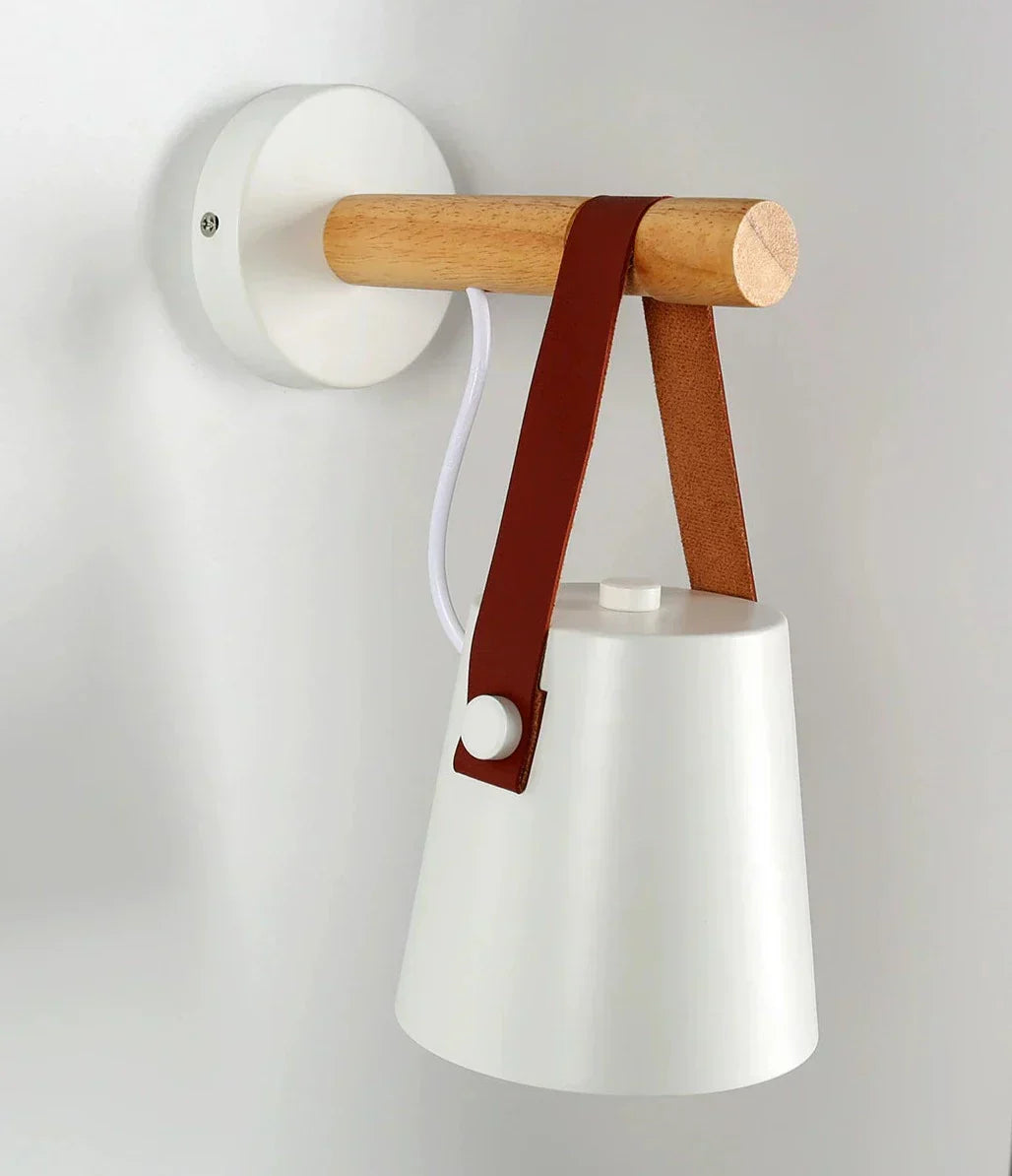 BowLift Nordic Wood Hanging Wall Lamp — Warm Minimalist Glow