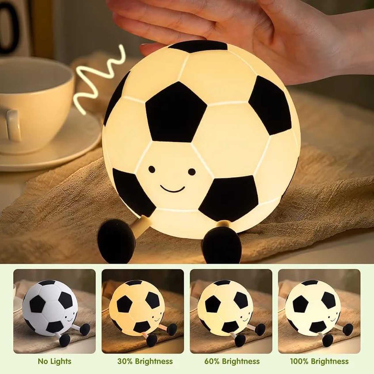 LZINA™ | Rechargeable Football Night Light with 3-Level Dimming