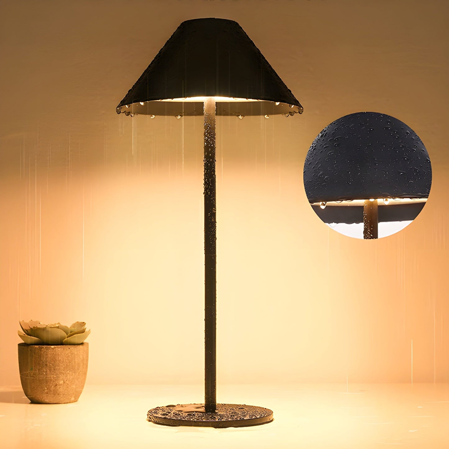 LZINA™ | Sleek Minimalist Dimmable Touch Table Lamp — Waterproof, Rechargeable, with Color Options